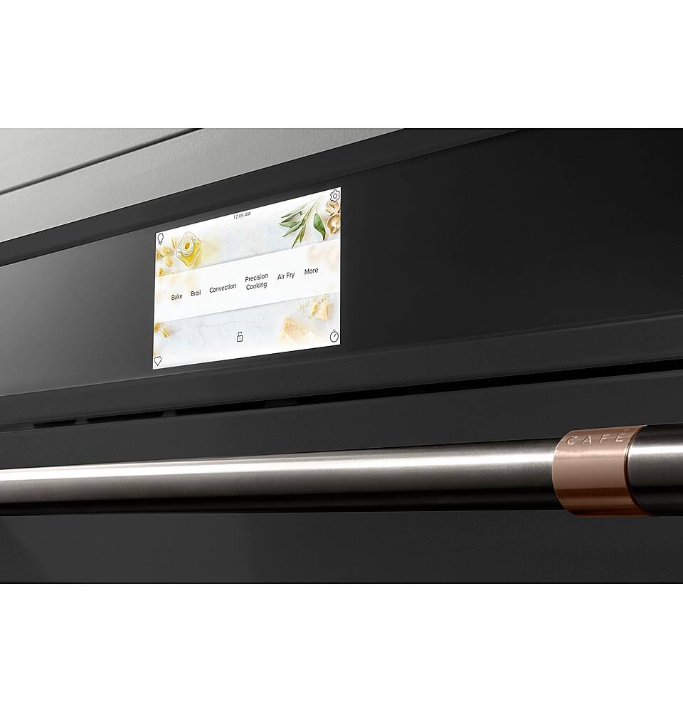 Alt View 21. Café - 30" Built-In Single Electric Convection Wall Oven with True European Convection and In-Oven Camera , Customizable - Matte Black.