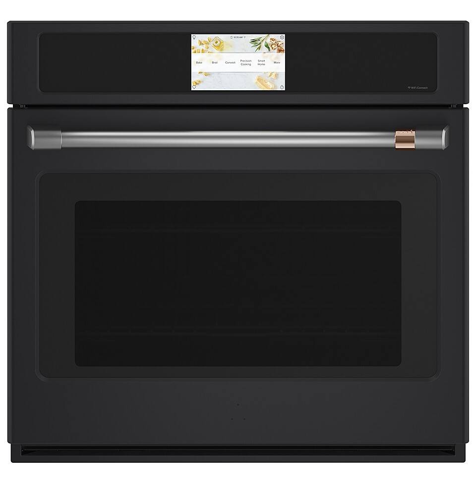 Alt View 36. Café - 30" Built-In Single Electric Convection Wall Oven with True European Convection and In-Oven Camera , Customizable - Matte Black.