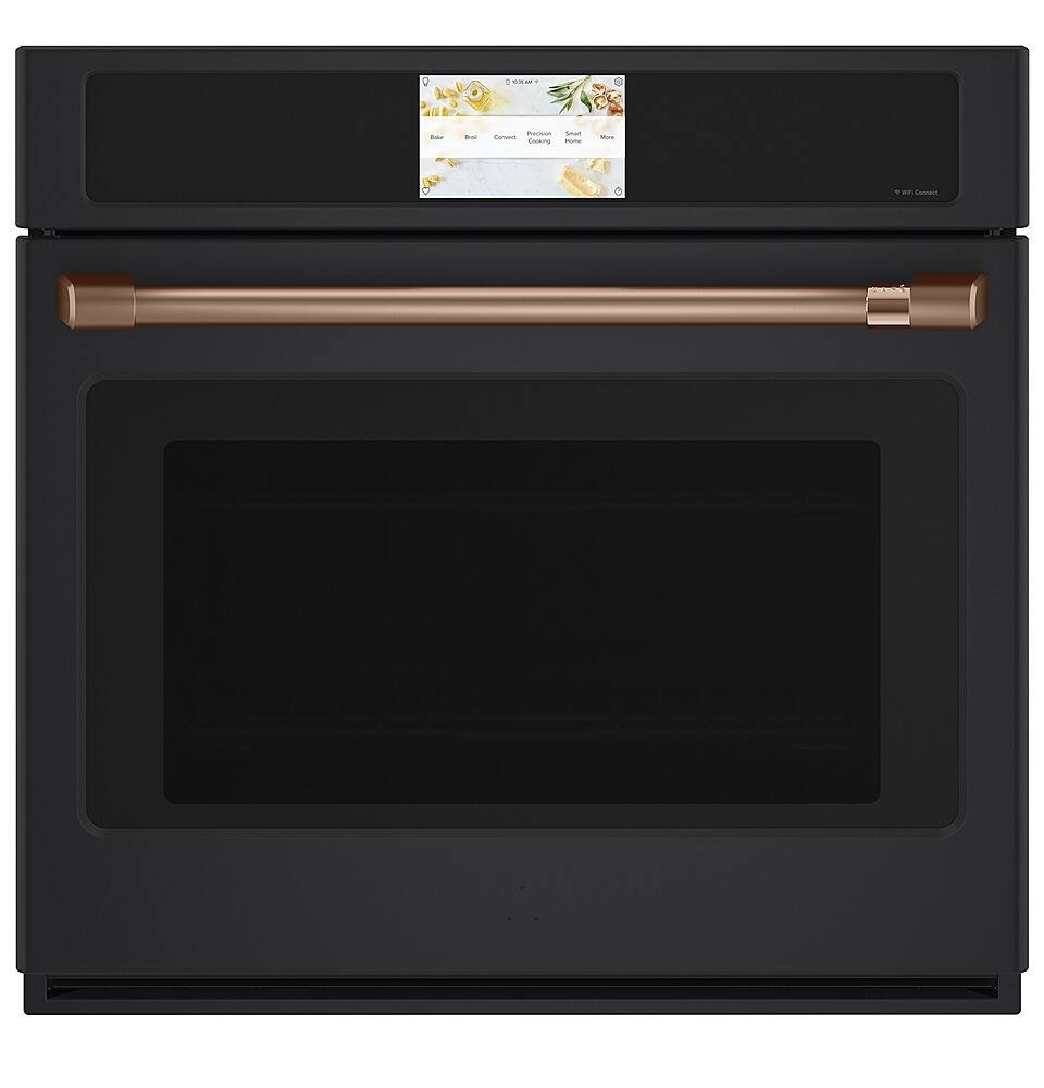 Alt View 37. Café - 30" Built-In Single Electric Convection Wall Oven with True European Convection and In-Oven Camera , Customizable - Matte Black.