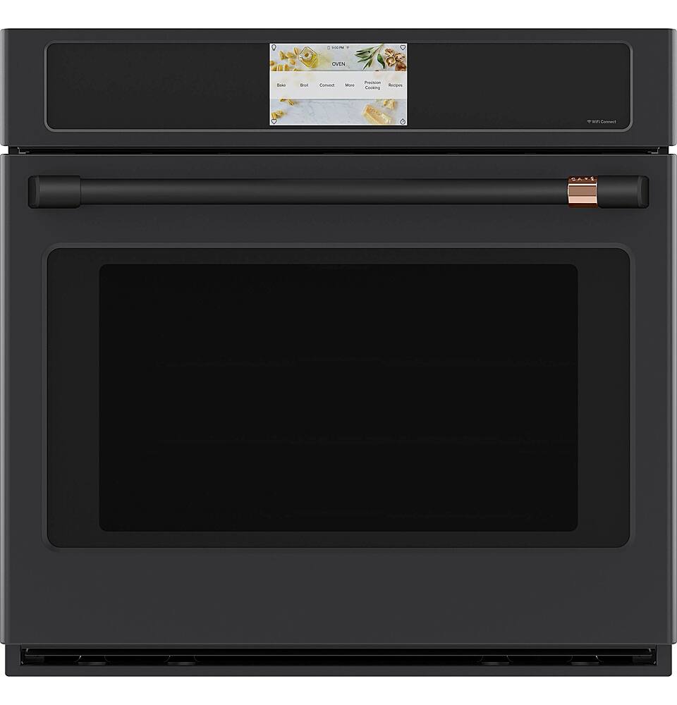 Alt View 38. Café - 30" Built-In Single Electric Convection Wall Oven with True European Convection and In-Oven Camera , Customizable - Matte Black.