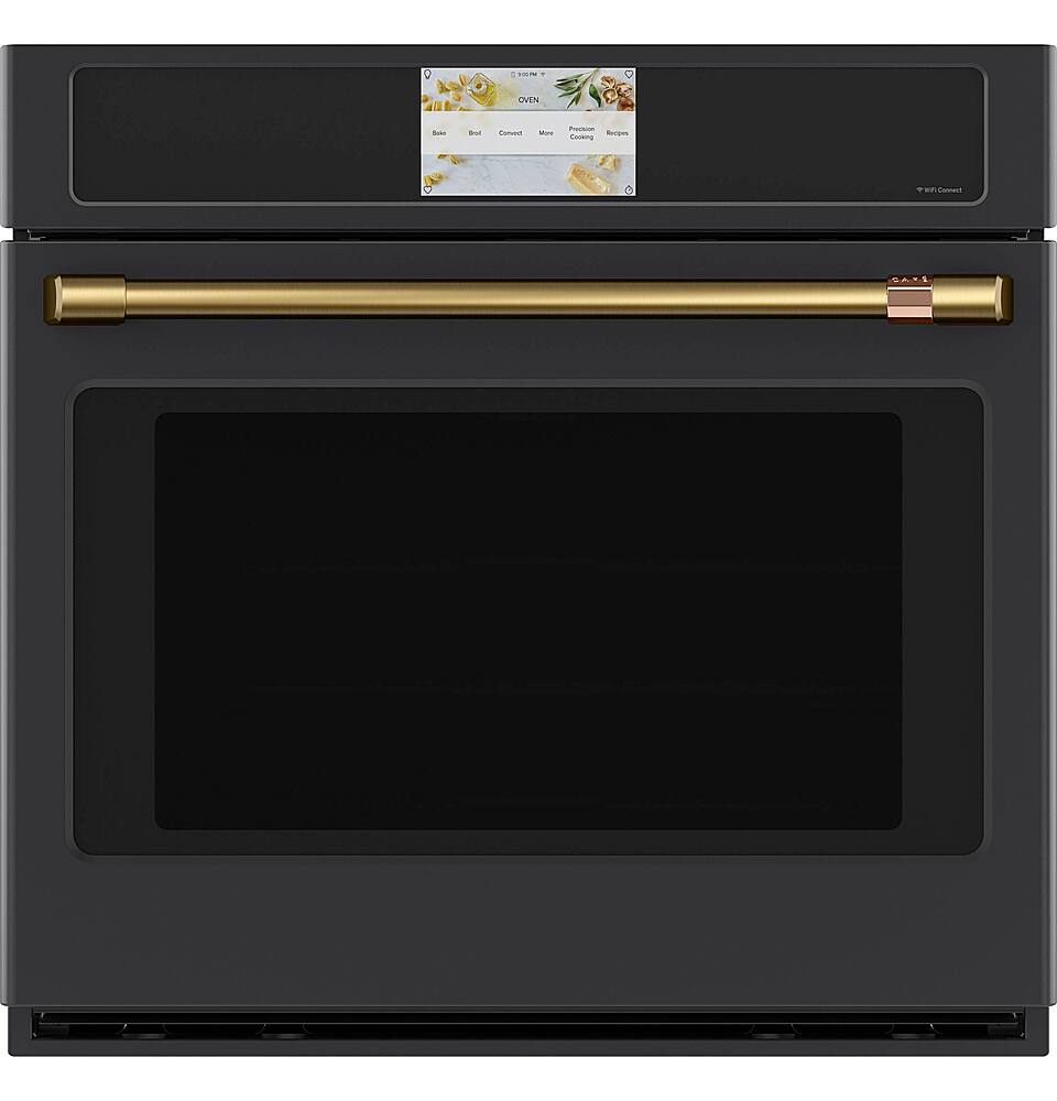 Alt View 39. Café - 30" Built-In Single Electric Convection Wall Oven with True European Convection and In-Oven Camera , Customizable - Matte Black.