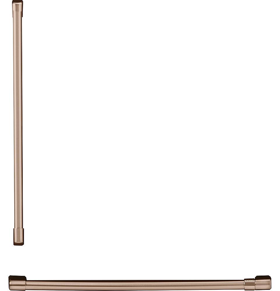 Front. Café - Handle Kit for Café Built-In Bottom Freezer Refrigerators - Brushed Copper.