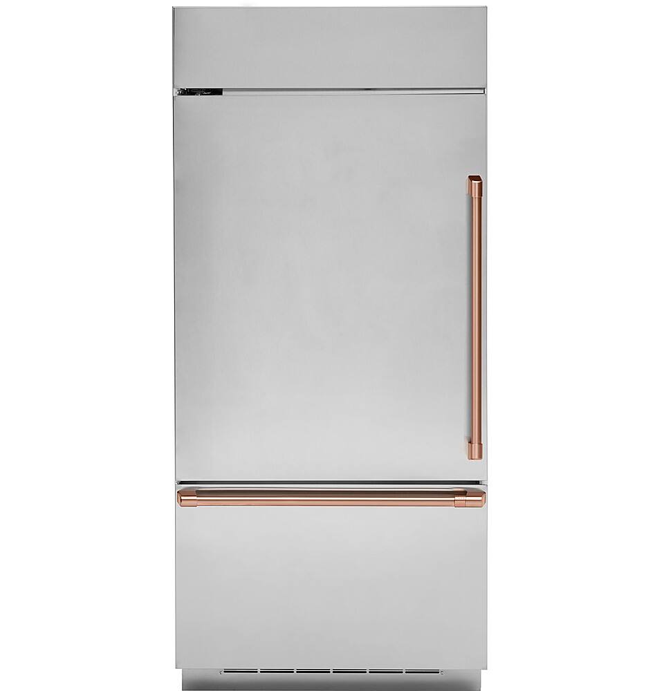 Alt View 12. Café - Handle Kit for Café Built-In Bottom Freezer Refrigerators - Brushed Copper.