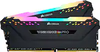 CORSAIR - VENGEANCE RGB PRO 32GB (2x16GB) DDR4 3600MHz C18 UDIMM Desktop Memory - Black - Front_Zoom