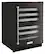 Angle. KitchenAid - 46-Bottle Dual Zone Wine Cellar with Glass Door and Metal-Front Racks - Black Stainless.
