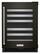 Front. KitchenAid - 46-Bottle Dual Zone Wine Cellar with Glass Door and Metal-Front Racks - Black Stainless.