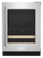 KitchenAid - 14-Bottle Dual Zone Beverage Cooler with Glass Door and Metal-Front Racks - Stainless Steel