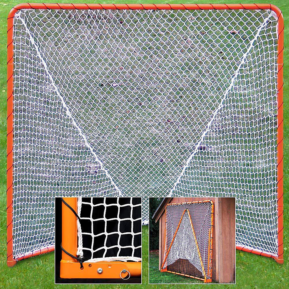 EZGoal - Durable Steel Regulation Size Lacrosse Folding Goal - Orange