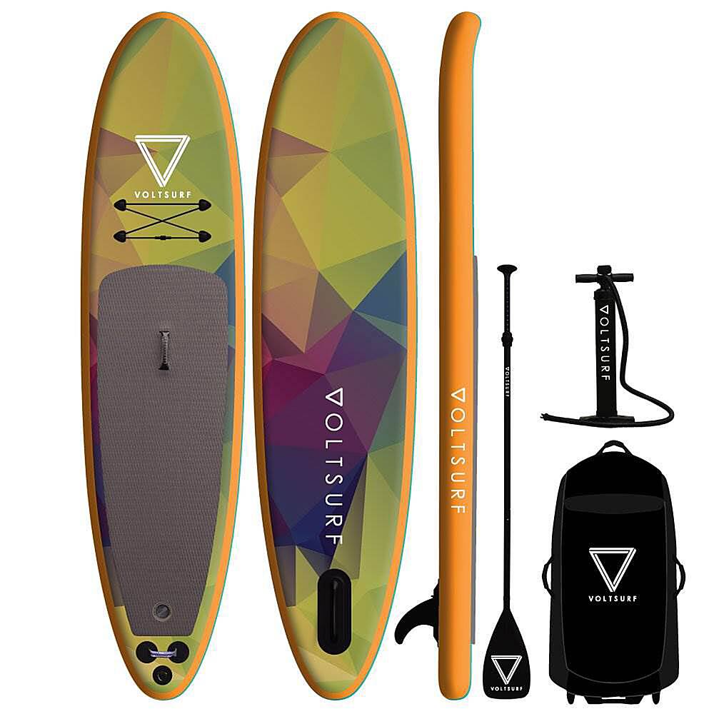 VoltSurf - Rover Inflatable SUP Stand Up Paddle Board Kit w/ Pump - Orange