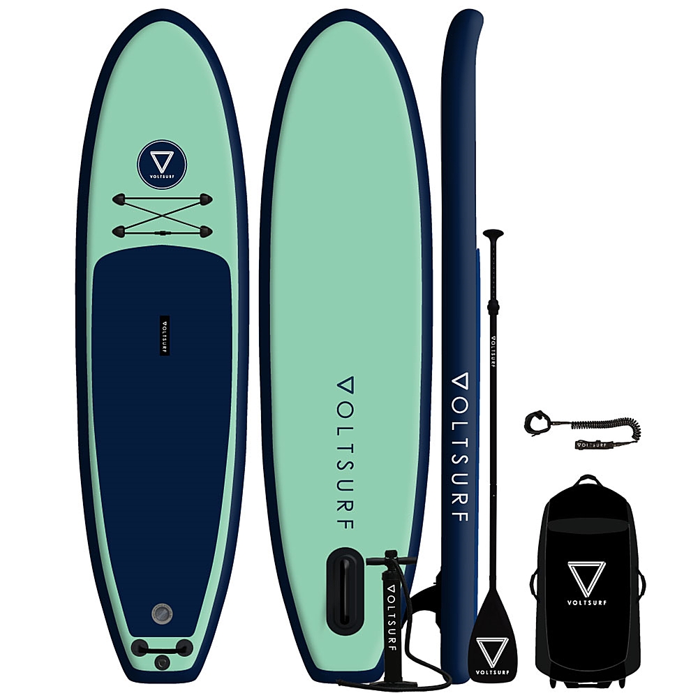 VoltSurf - Class Act Inflatable SUP Stand Up Paddle Board Kit w/ Pump - Blue