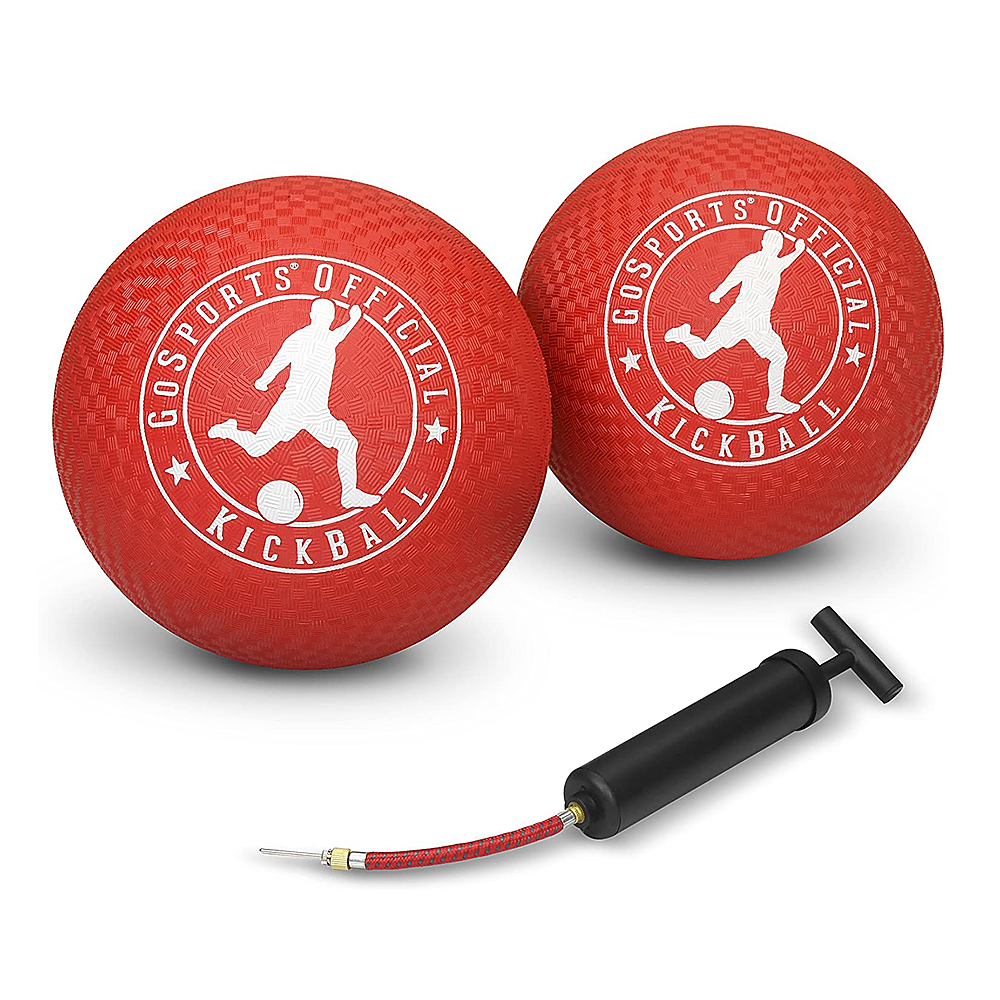GoSports Official Kickball with Pump (2 Pack), 10"