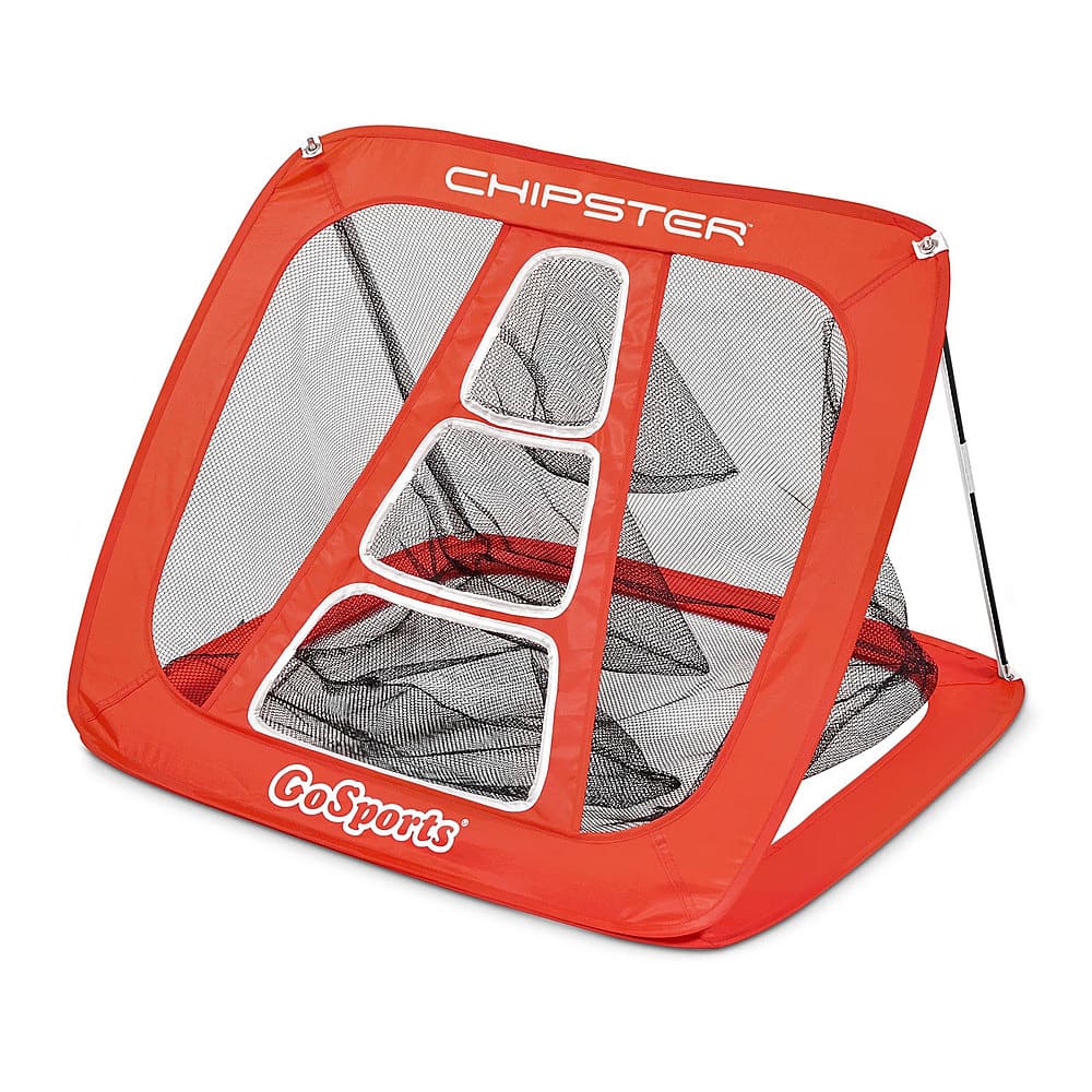 GoSports - Chipster 30 x 26 Inch Golf Chipping Pop Up Training Net with Carry Bag - Red