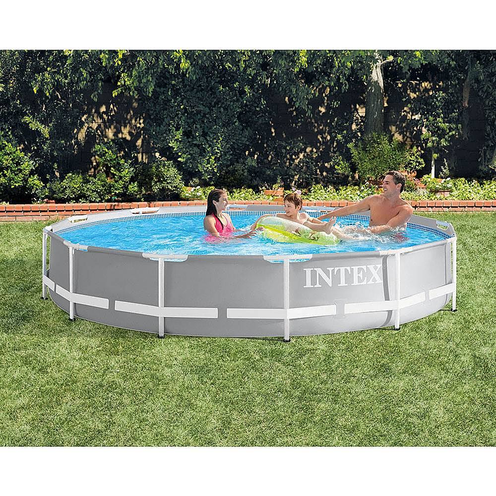 Alt View 13. Intex - Prism Metal Frame Above Ground Round Swimming Pool (No Pump).