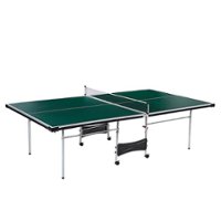 Lancaster Gaming Company - 4 Piece Official Size Indoor Folding Table Tennis Ping Pong Game Table - Green - Front_Zoom