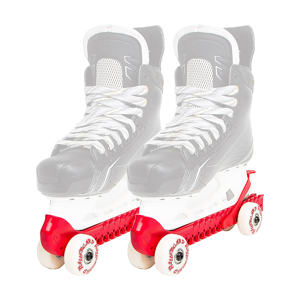 Rollergard - Adjustable Kids Ice Skate Guard & Roller Skate, Red (Pair)