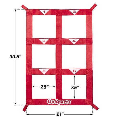 GoSports Xtraman Batter Target & Strike Zone Baseball & Softball Pitching Kit - red