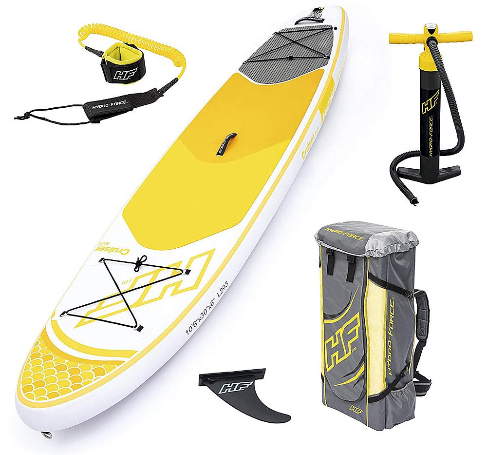 Bestway - Hydro Force Inflatable 10 Foot Cruiser Tech SUP Stand Up Paddle Board - Yellow