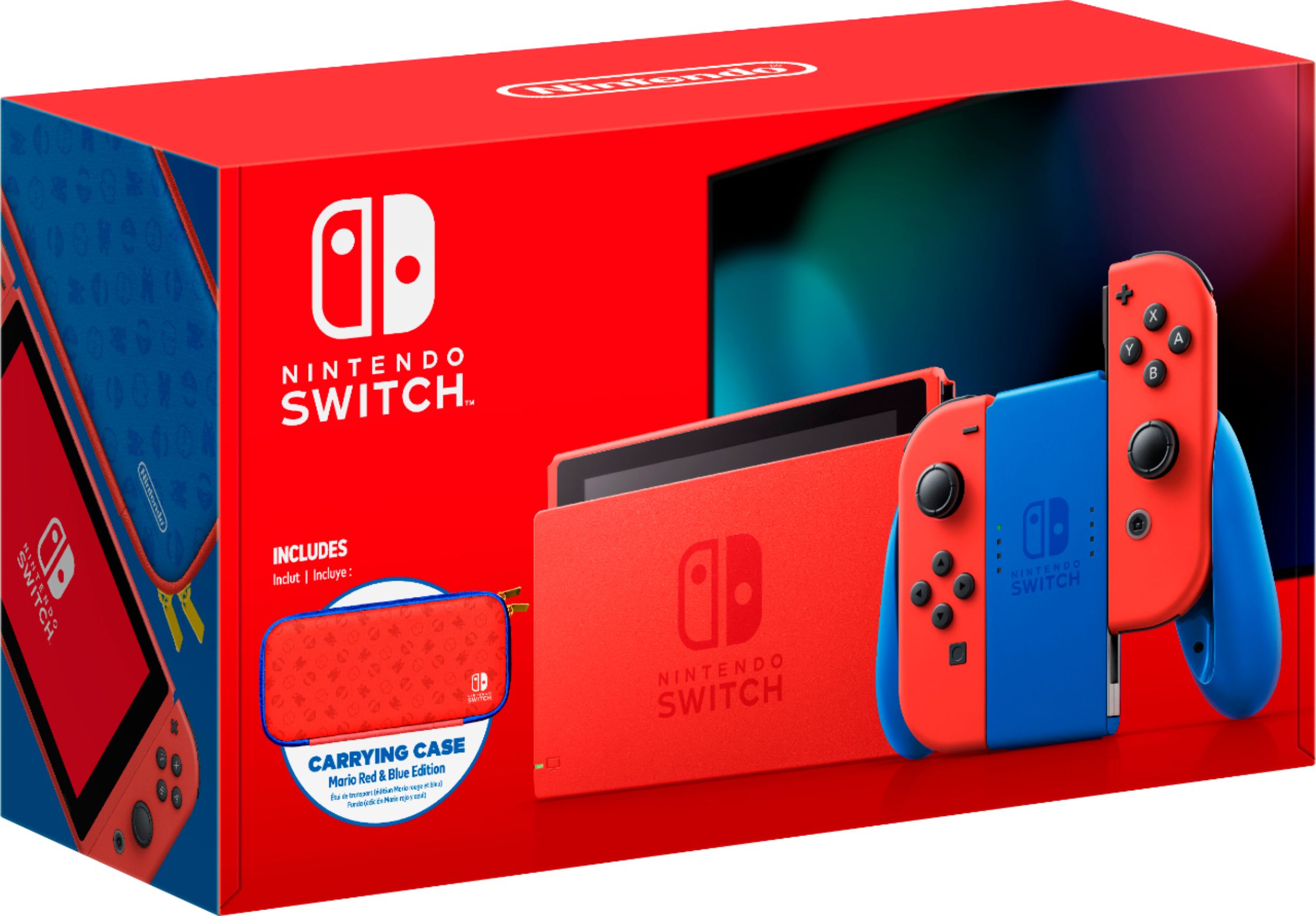 nintendo switch red blue console