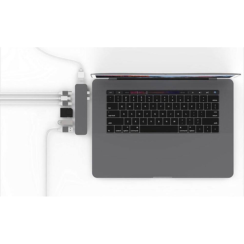 Alt View 11. Hyper - PRO 8-in-2 USB-C Hub for MacBook Pro - Silver.