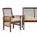 Alt View 15. Walker Edison - Modern 3-Piece Slat-Back Acacia Wood Chat Set - Dark Brown.