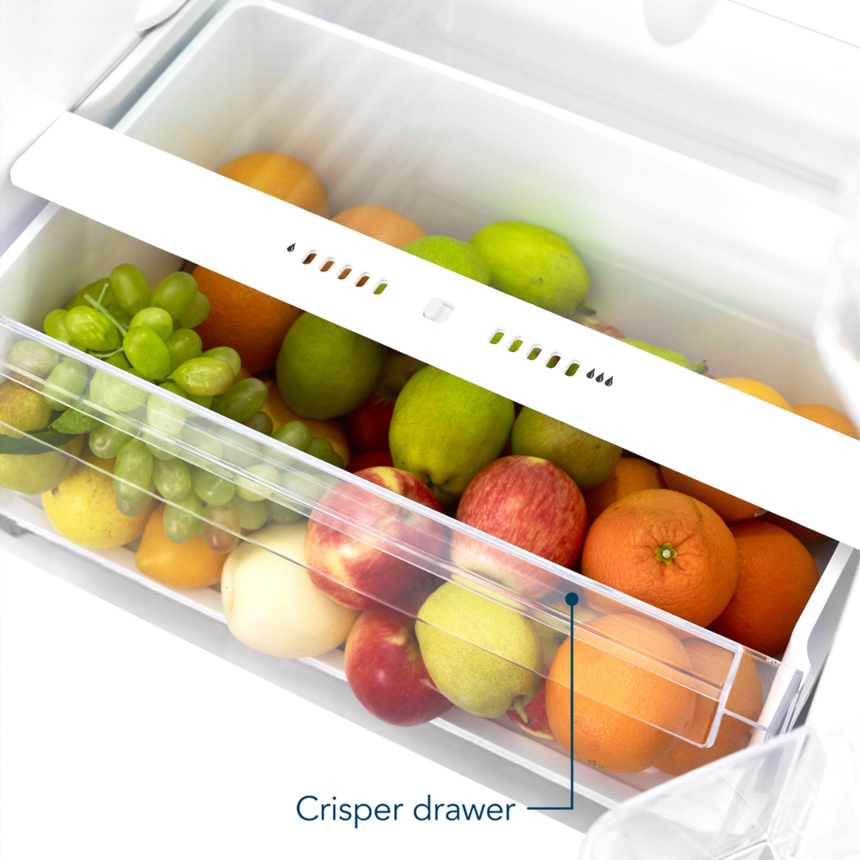 Alt View 18. Insignia™ - 10 Cu. Ft. Top-Freezer Refrigerator with Reversible Door and ENERGY STAR Certification - Stainless Steel Look.