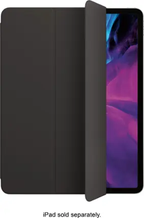 Front. Apple - Geek Squad Certified Refurbished Smart Folio for 12.9-inch iPad Pro (3rd Generation and 4th Generation) - Black.