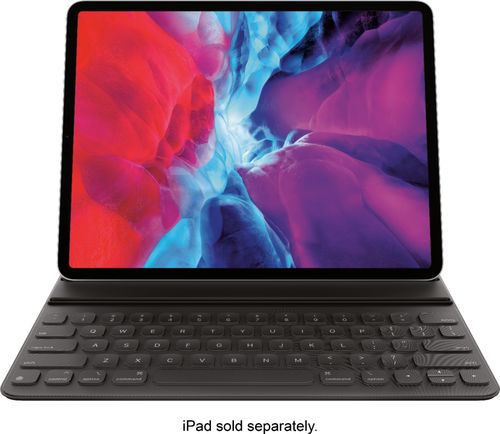 Apple - Geek Squad Certified Refurbished Smart Keyboard Folio for 12.9-inch iPad Pro (3rd Gen 2018) and (4th Gen 2020) - Black