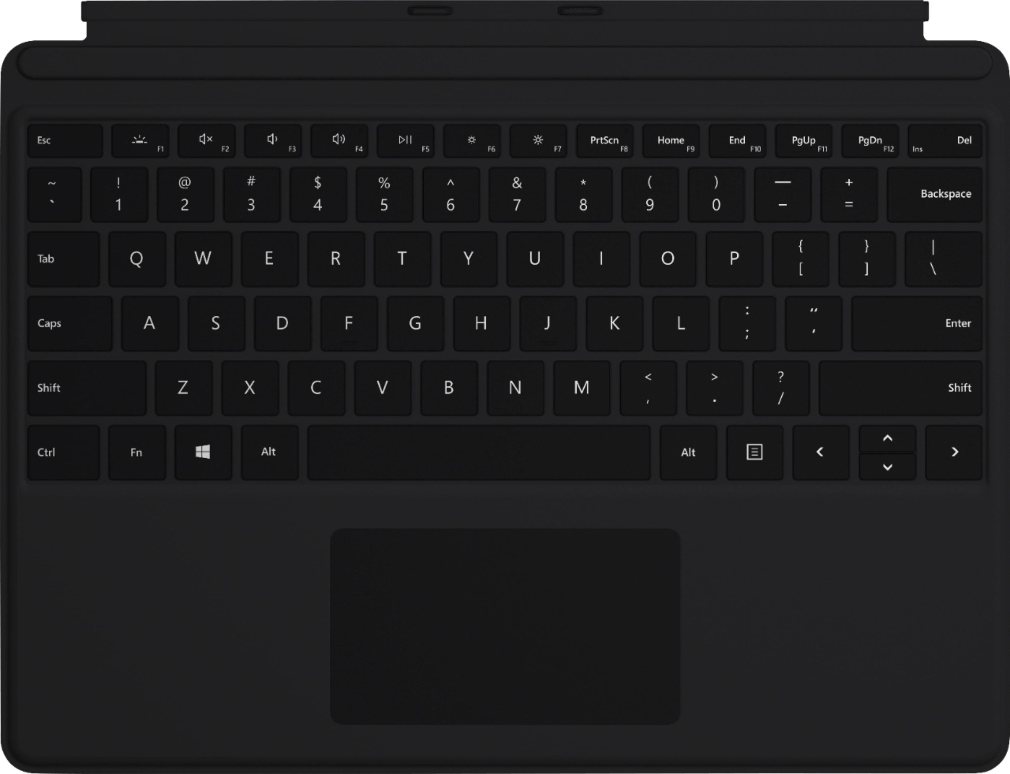 Front. Microsoft - Geek Squad Certified Refurbished Surface Pro X Keyboard - Black.