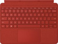 Microsoft - Geek Squad Certified Refurbished Surface Go Signature Type Cover - Poppy Red - Front_Zoom
