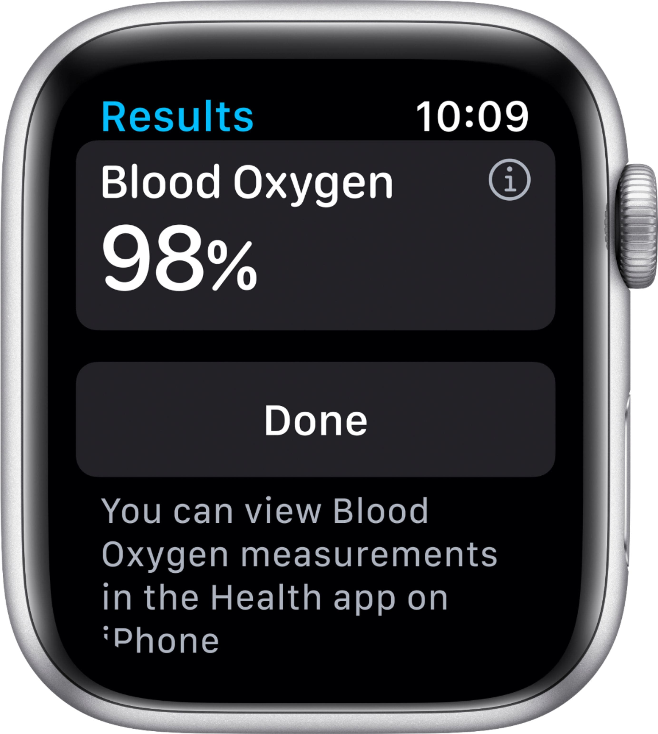 Alt View 12. Apple - Geek Squad Certified Refurbished Apple Watch Series 6 (GPS + Cellular) 44mm Aluminum Case with White Sport Band - Silver.