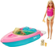 Barbie - Doll and Boat Playset - Pink - Front_Zoom