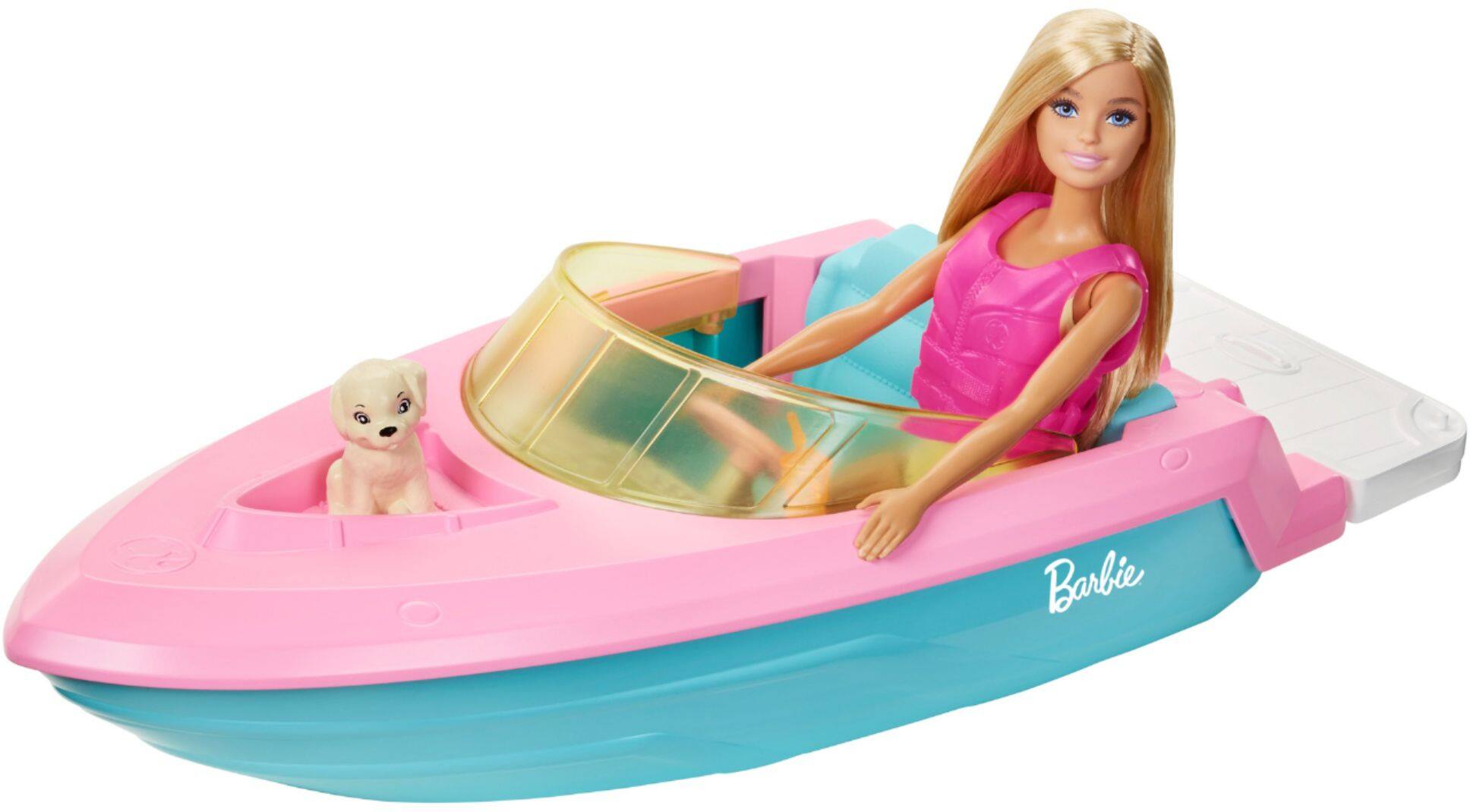 Alt View 15. Barbie - Doll and Boat Playset - Pink.