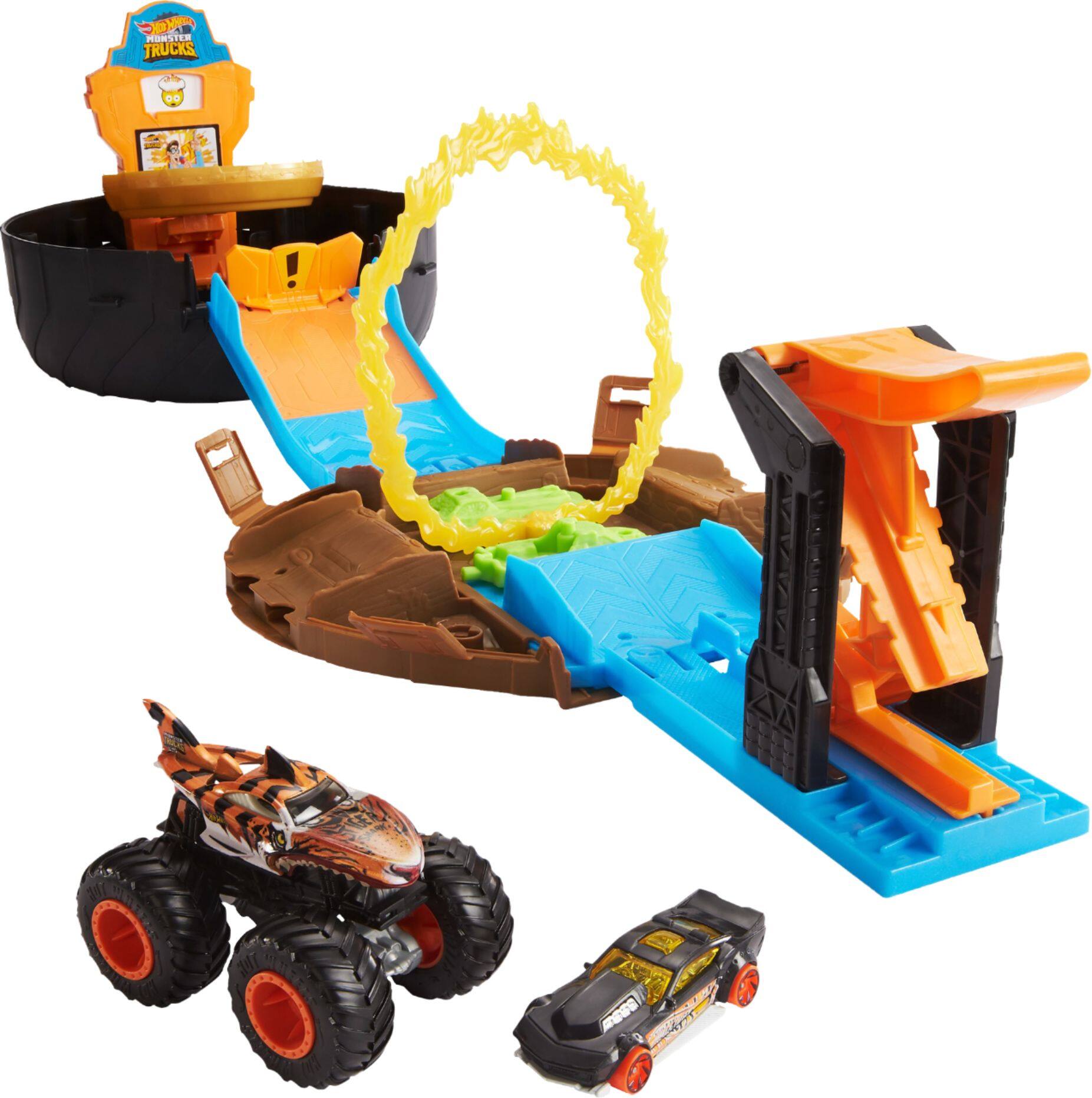 Hot Wheels Monster Trucks Stunt Tire, Fahrzeug Spielsets, pista de corrida  de carros, brinquedo fundido, presente de aniversário para meninos, GVK48