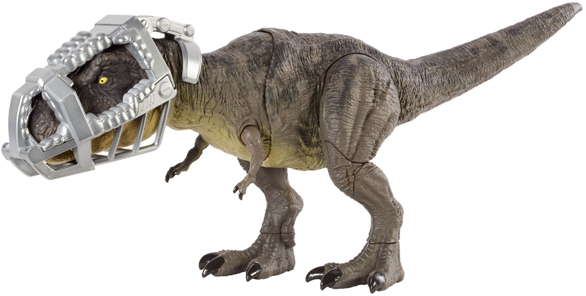Left View: Jurassic World: Camp Cretaceous Stomp 'n Escape Tyrannosaurus Rex Action Figure, Stomping T-Rex Toy