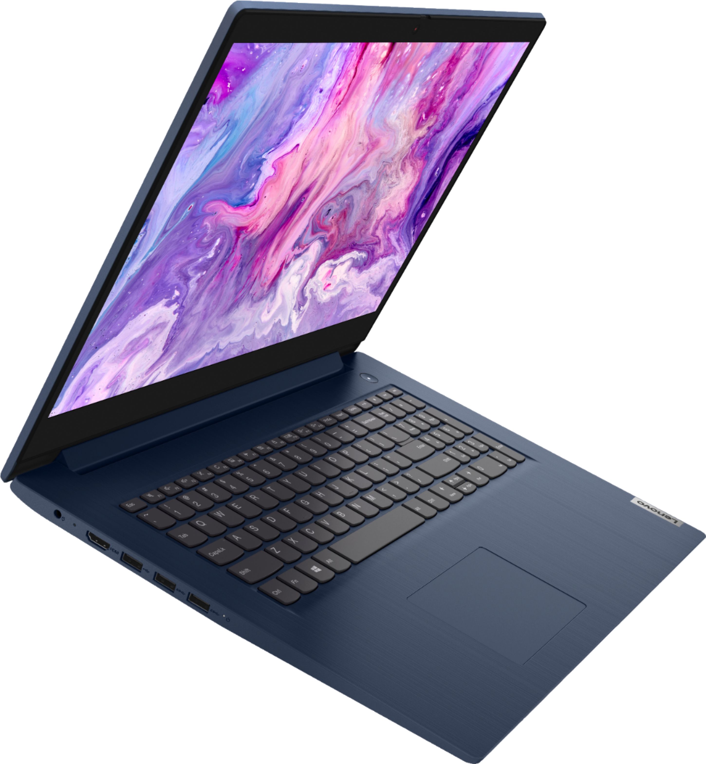 Angle View: Lenovo - Ideapad 3 17 17" Laptop - Intel Core i5 - 8GB Memory - 1TB HDD - Abyss Blue