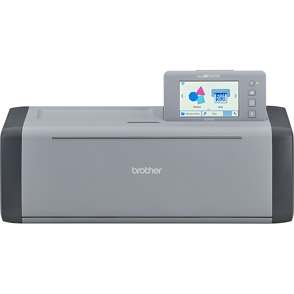 Brother ScanNCut DX SDX125 Electronic Cutting Machine with Built-in Scanner  Grey/Aqua SDX125E - Best Buy