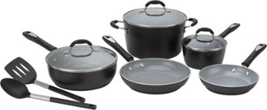 Cuisinart - 10 Piece Cookware Set - Gray - Angle_Zoom