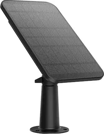 Front. eufy Security - Solar Panel for eufy Security Wireless Cameras - Black.