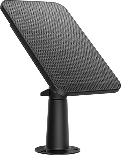 Front Zoom. Solar Panel for eufy Security Wireless Cameras - Black.
