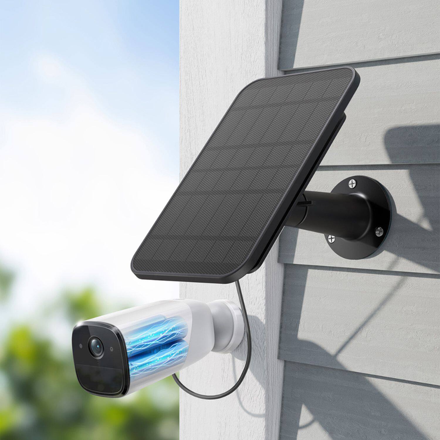 Alt View 11. eufy Security - Solar Panel for eufy Security Wireless Cameras - Black.
