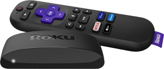 Front Zoom. Roku - Express 4K+ (2021) Streaming Media Player with Voice Remote, TV Controls, and Premium HDMI® Cable - Black.