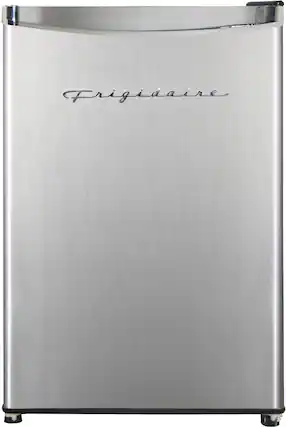 Front. Frigidaire - Platinum Series Retro 3.2 Cu. Ft. Compact Fridge - Stainless with Chrome Trim - Stainless/Chrome Trim.