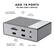 Alt View 11. HyperDrive - GEN2 18-in-1 USB-C Hub Docking Station - Silver.
