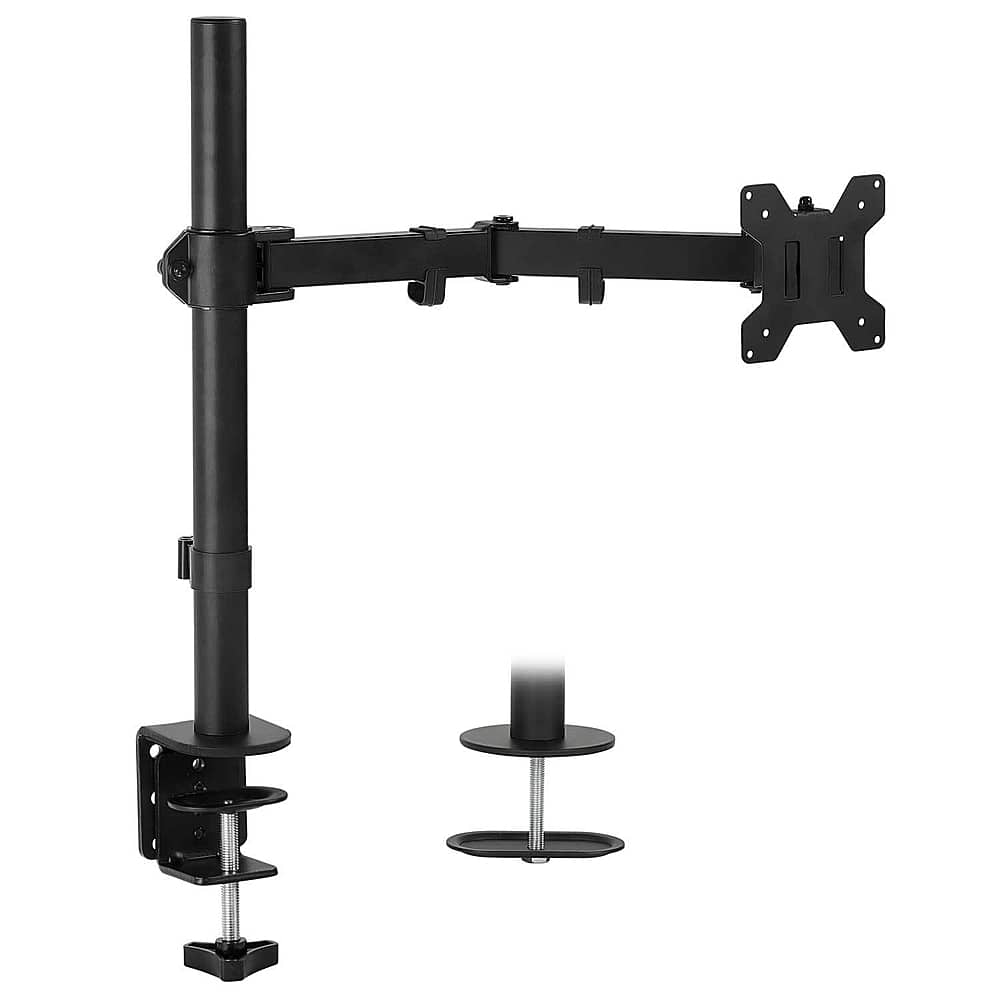 Mount-It! - Full Motion Monitor Mount up to 32" - Black - Front_Zoom