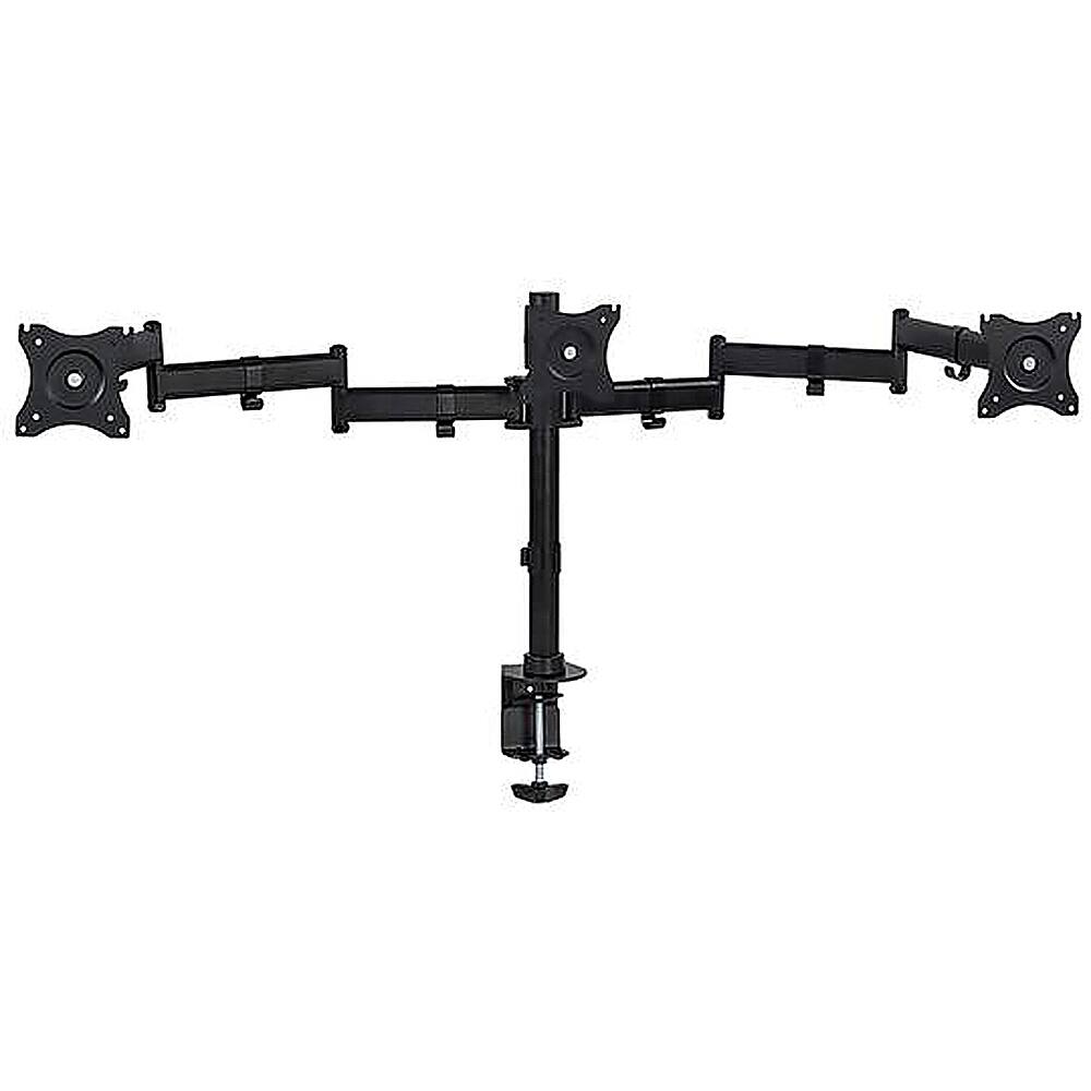 Angle. Mount-It! - Fully Adjustable Triple Computer Monitor Mount up to 27" - Black.