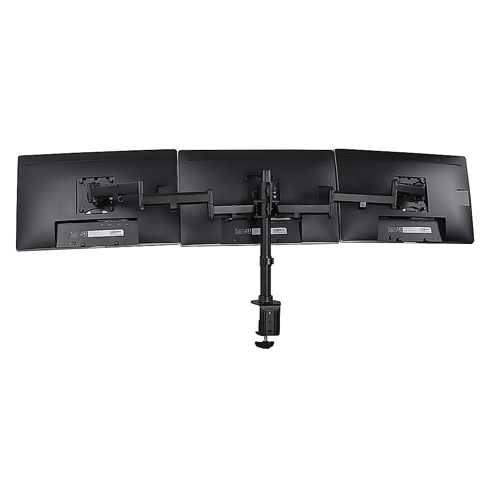 Alt View 11. Mount-It! - Fully Adjustable Triple Computer Monitor Mount up to 27" - Black.