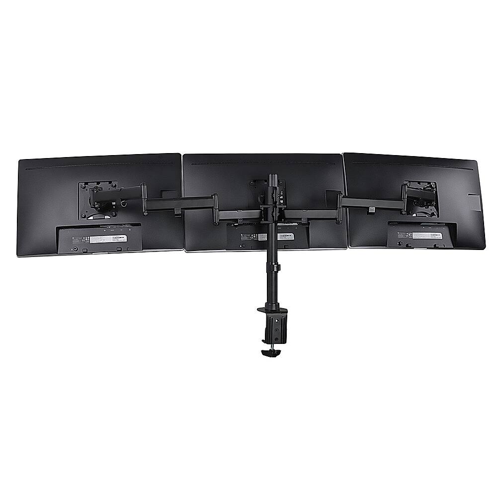 Alt View 11. Mount-It! - Fully Adjustable Triple Computer Monitor Mount up to 27" - Black.