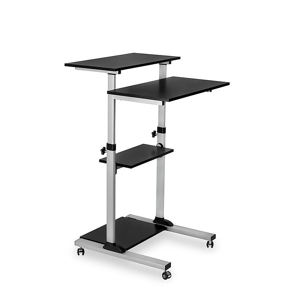 Angle View: Mount-It! - Mobile Rolling Stand up Desk - Silver