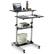 Front. Mount-It! - Mobile Rolling Stand up Desk Silver - Silver.