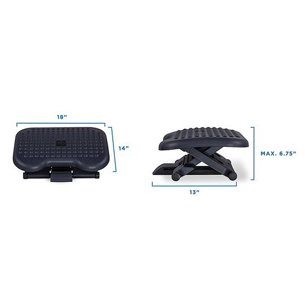Alt View 11. Mount-It! - Adjustable Height & Angle Footrest - Black.